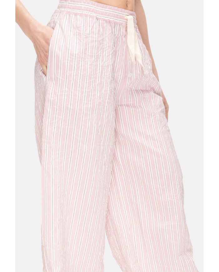 ROBERTO COLLINA Pantaloni donna over righe Rosa
