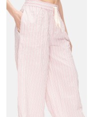 ROBERTO COLLINA Pantaloni donna over righe Rosa