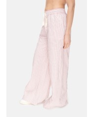 ROBERTO COLLINA Pantaloni donna over righe Rosa