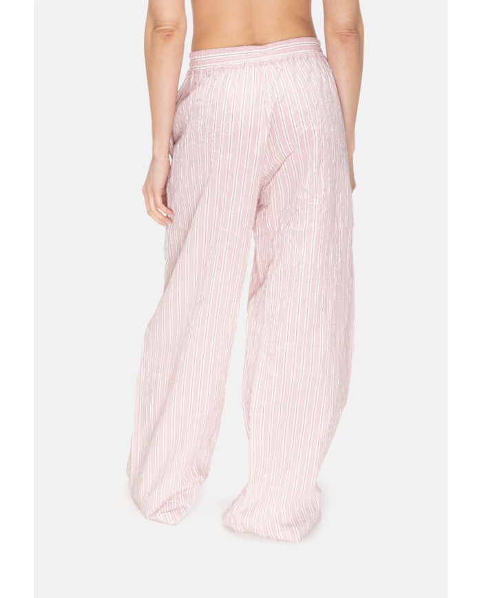 ROBERTO COLLINA Pantaloni donna over righe Rosa