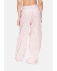 ROBERTO COLLINA Pantaloni donna over righe Rosa