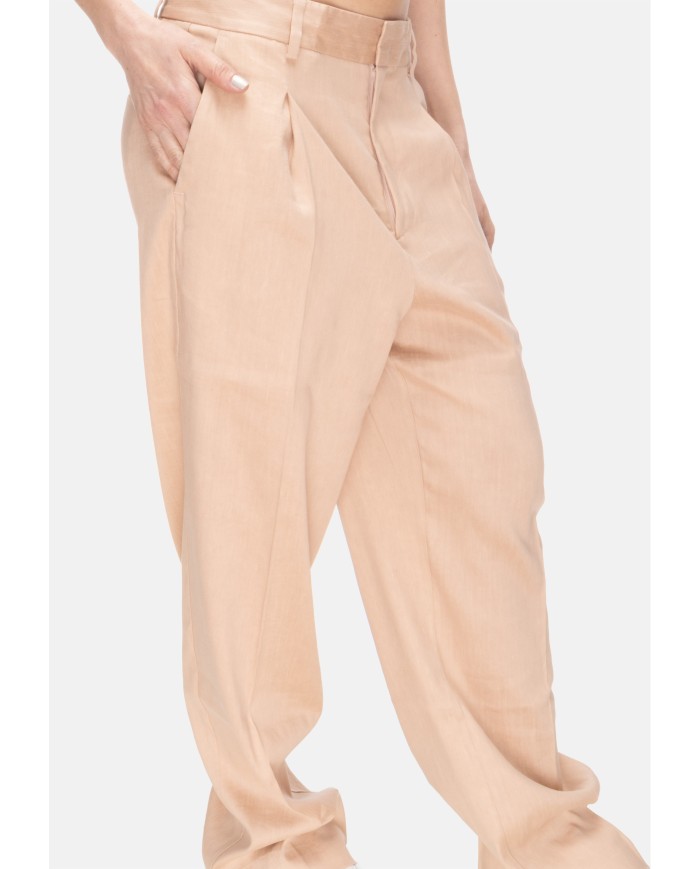 ROBERTO COLLINA Pantaloni donna pinces rosa