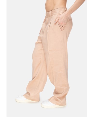 ROBERTO COLLINA Pantaloni donna pinces rosa