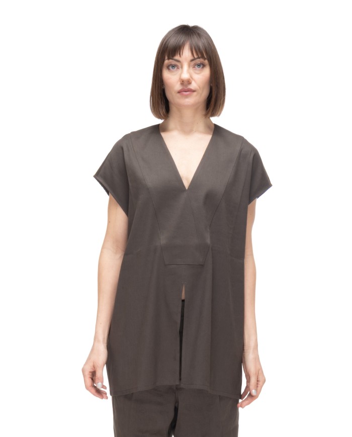 ROBERTO COLLINA Blusa donna marrone