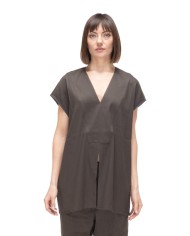 ROBERTO COLLINA Blusa donna marrone
