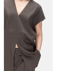 ROBERTO COLLINA Blusa donna marrone