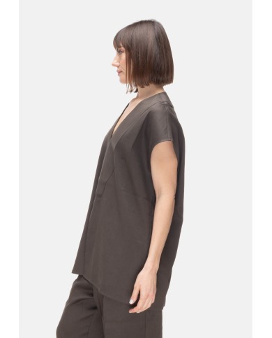 ROBERTO COLLINA Blusa donna marrone