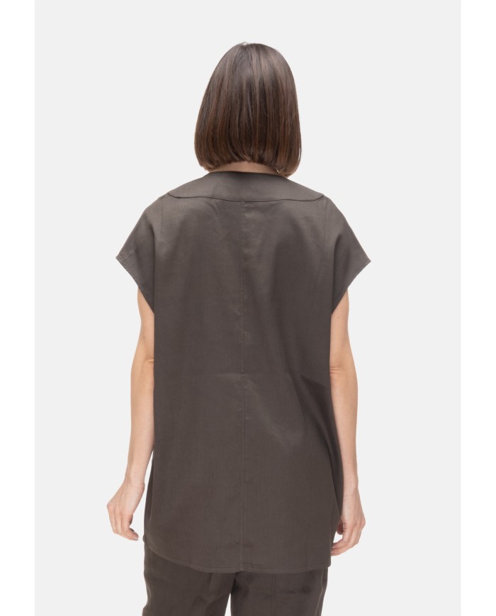 ROBERTO COLLINA Blusa donna marrone