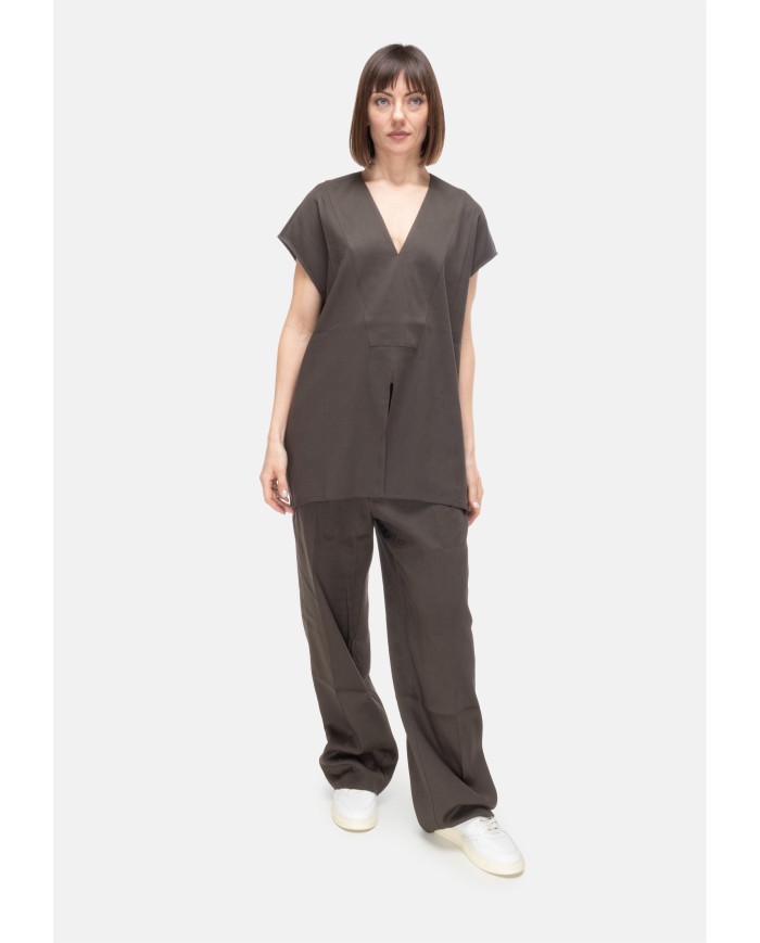 ROBERTO COLLINA Blusa donna marrone