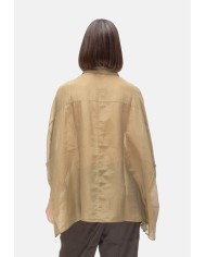 ROBERTO COLLINA Camicia donna oversize Verde militare