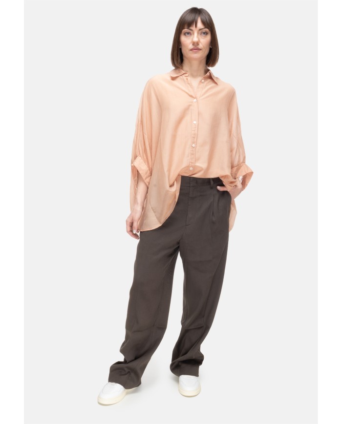 ROBERTO COLLINA Camicia donna oversize Nude