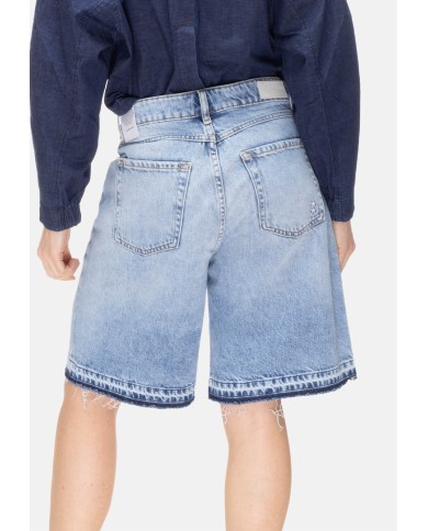 ICON DENIM Bermuda jeans donna blu