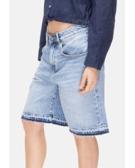 ICON DENIM Bermuda jeans donna blu