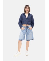 ICON DENIM Bermuda jeans donna blu