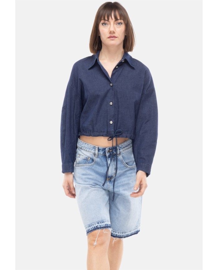 ICON DENIM Bermuda jeans donna blu