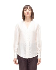 TELA Camicia over donna seta Gesso