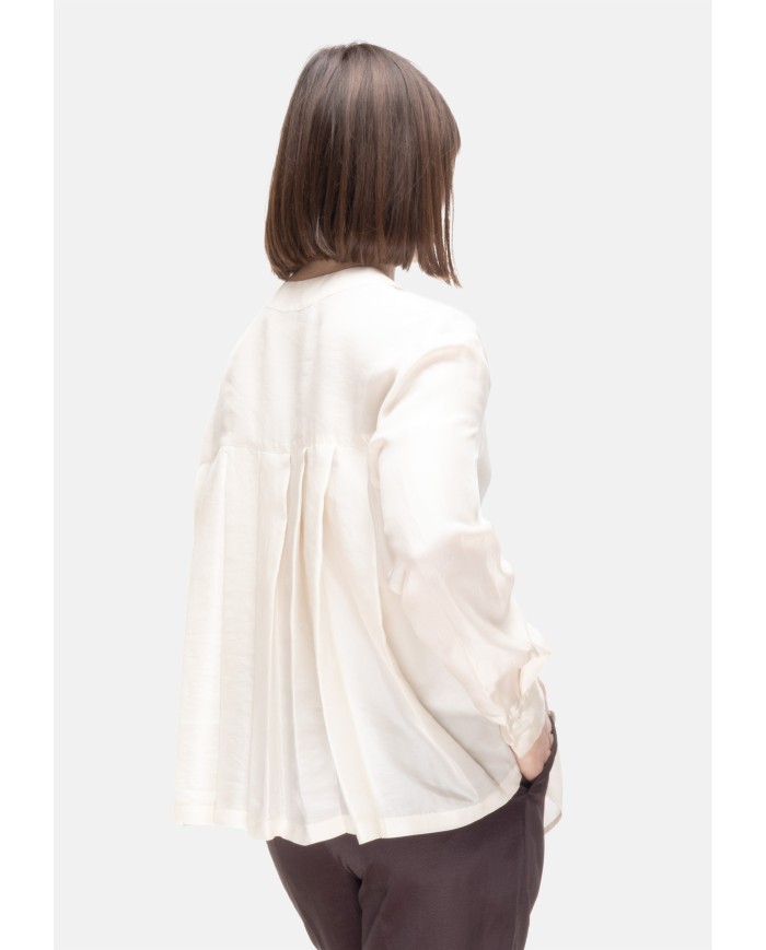 TELA Camicia over donna seta Gesso
