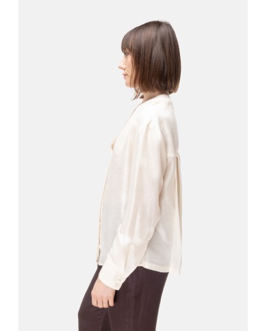 TELA Camicia over donna seta Gesso