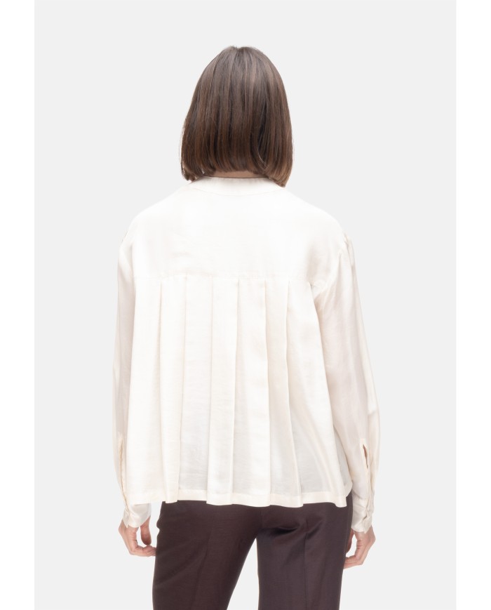 TELA Camicia over donna seta Gesso