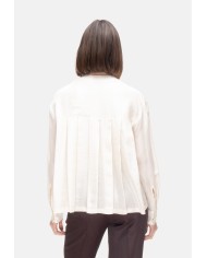TELA Camicia over donna seta Gesso
