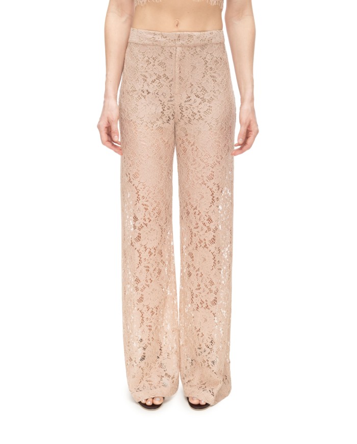 L'AGENCE Pantaloni donna pizzo beige