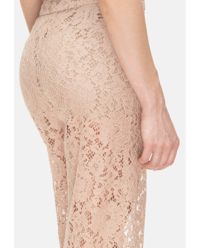 L'AGENCE Pantaloni donna pizzo beige
