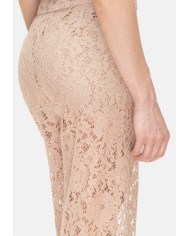 L'AGENCE Pantaloni donna pizzo beige