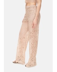 L'AGENCE Pantaloni donna pizzo beige