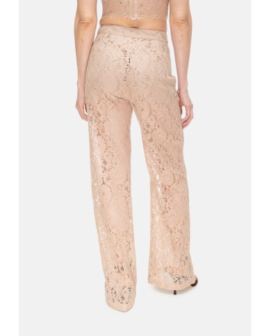 L'AGENCE Pantaloni donna pizzo beige