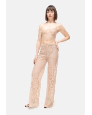 L'AGENCE Pantaloni donna pizzo beige