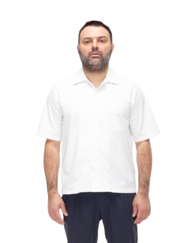 HERNO Camicia uomo mezza manica bianca