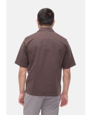 HERNO Camicia uomo mezza manica Moro