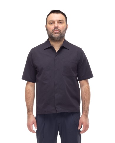 HERNO Camicia uomo manica corta Blu