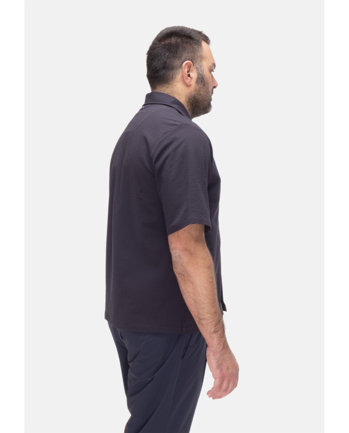 HERNO Camicia uomo manica corta Blu