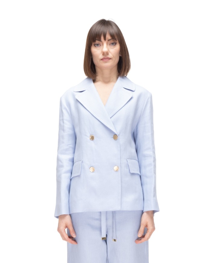 'S MAX MARA Giacca donna doppiopetto Azzurro