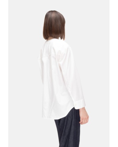 'S MAX MARA Camicia donna scollo V bianca