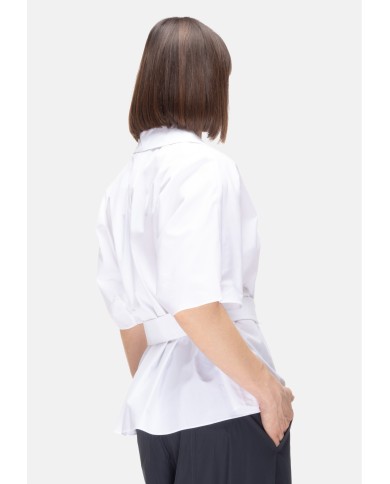 'S MAX MARA Camicia donna con cintura bianca