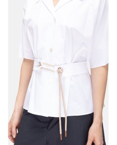 'S MAX MARA Camicia donna con cintura bianca