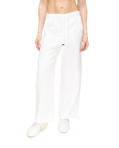 'S MAX MARA Pantaloni donna lino bianchi