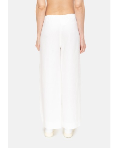 'S MAX MARA Pantaloni donna lino bianchi