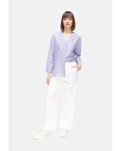 'S MAX MARA Pantaloni donna lino bianchi