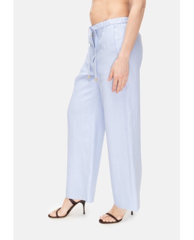 'S MAX MARA Pantaloni donna lino Azzurro