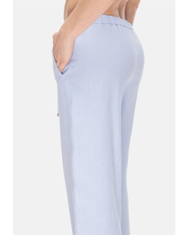 'S MAX MARA Pantaloni donna lino Azzurro
