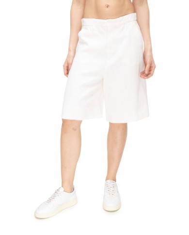 'S MAX MARA Bermuda donna misto lino bianchi