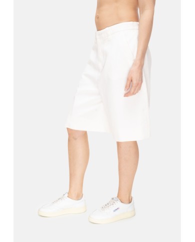 'S MAX MARA Bermuda donna misto lino bianchi
