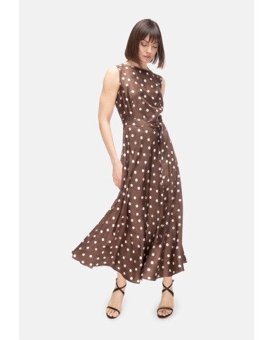 'S MAX MARA Abito donna pois Marrone