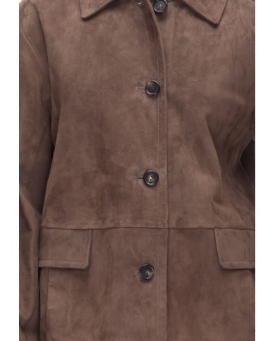 'S MAX MARA Giacca pelle donna Marrone