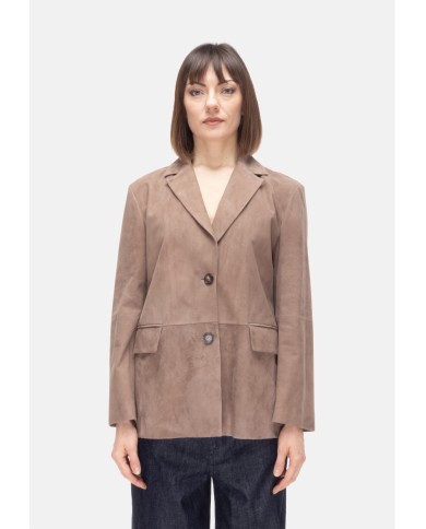 'S MAX MARA Giacca pelle donna Nocciola