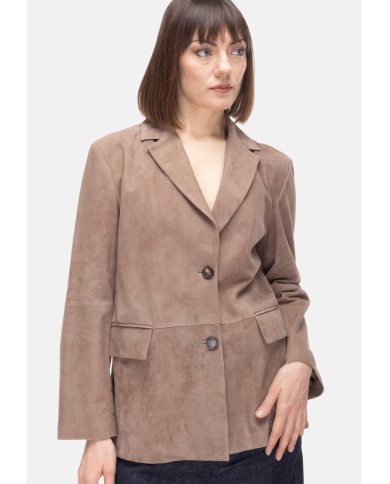 'S MAX MARA Giacca pelle donna Nocciola