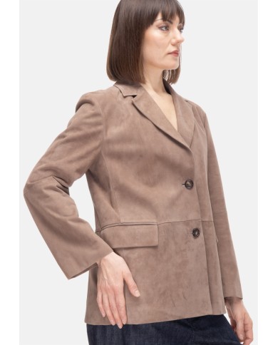 'S MAX MARA Giacca pelle donna Nocciola